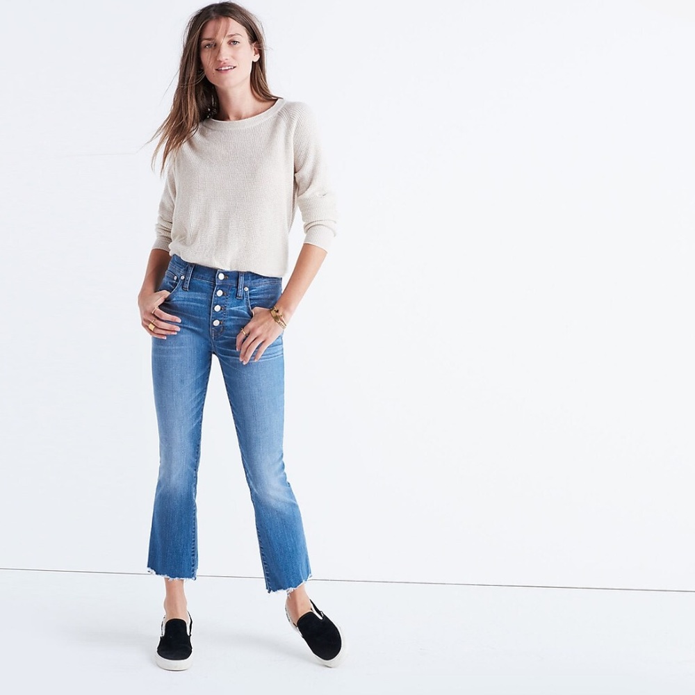 Madewell Cali Demi Boot Chewed-Hem Edition hi-rise Sz 26